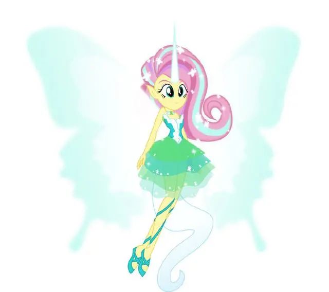 彩虹小马《小马宝莉》拟人插画欣赏，小蝶人类形态邪魅十足