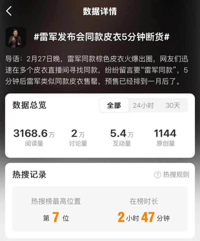 “雷总同款”那么火，皮衣生意为什么依旧不好做？