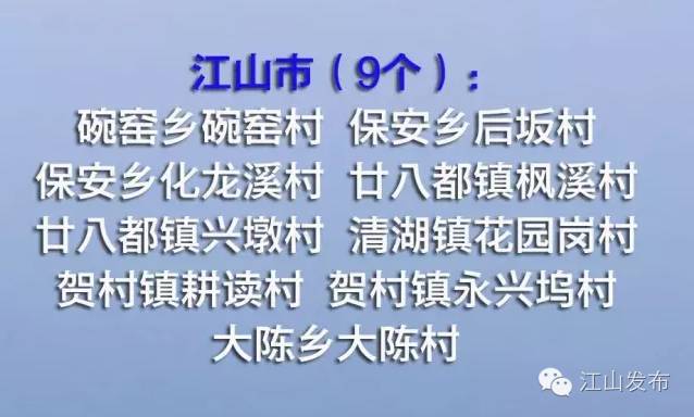乡村旅游丨江山市9个乡村入选衢州旅游资源重点村，要好好规划建设、开发！