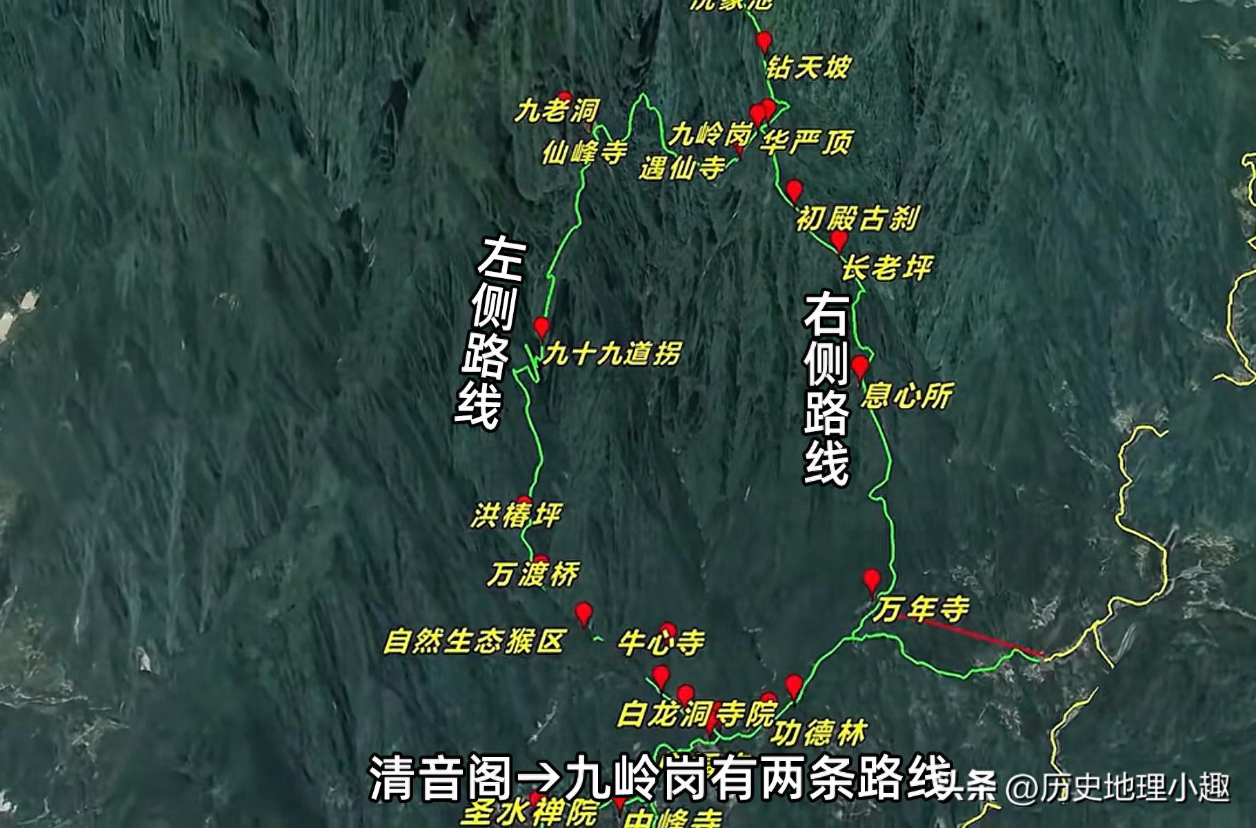 五台山和峨眉山徒步、自驾、索道、家庭游路线图全攻略，佛教名山